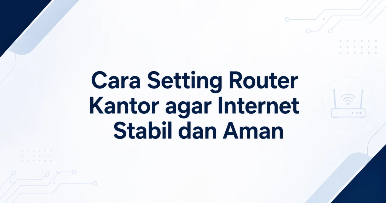 Cara Setting Router Kantor agar Internet Stabil dan Aman